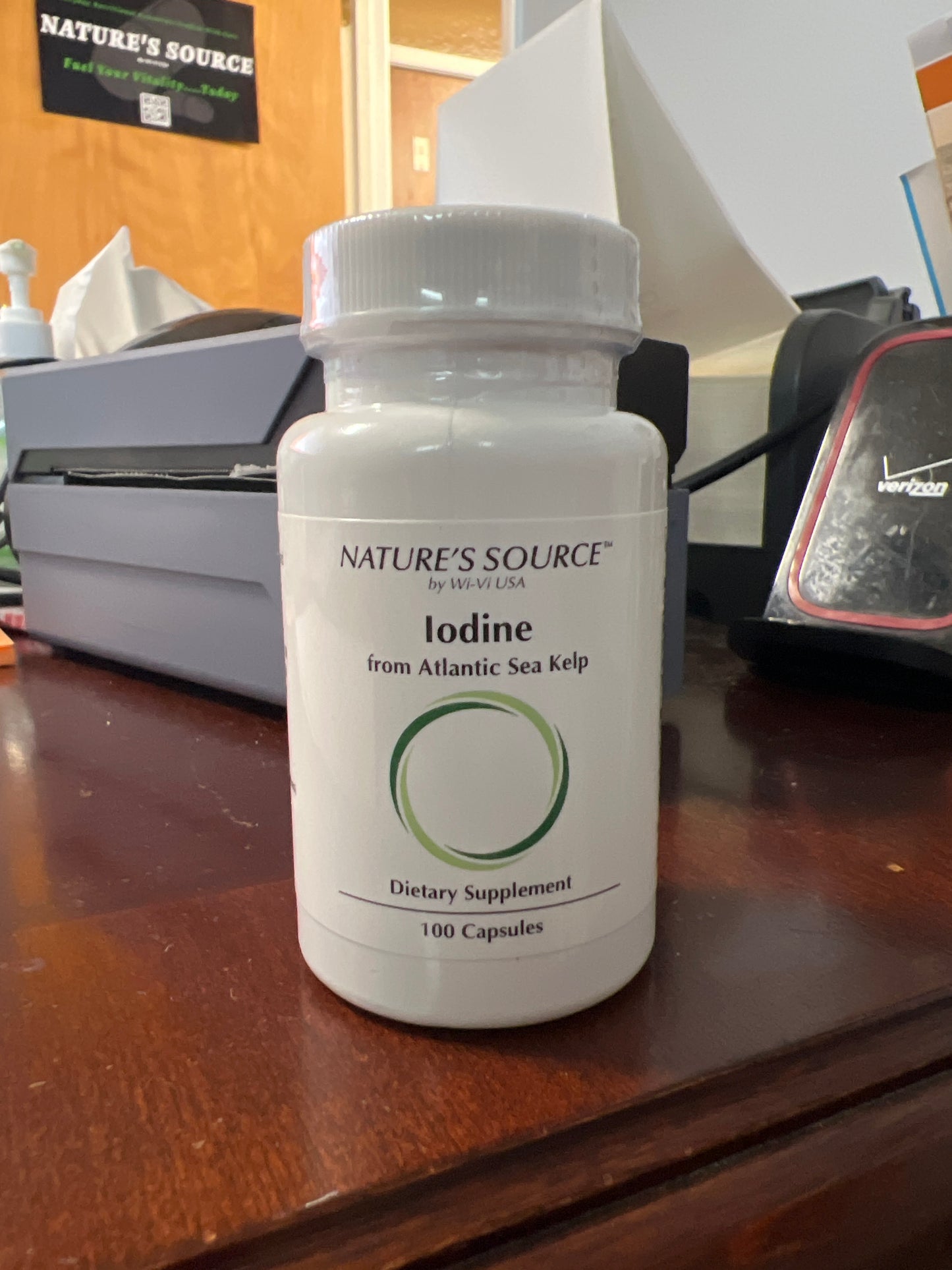Iodine from Atlantic Sea Kelp -100 Capsules by Nature's Source