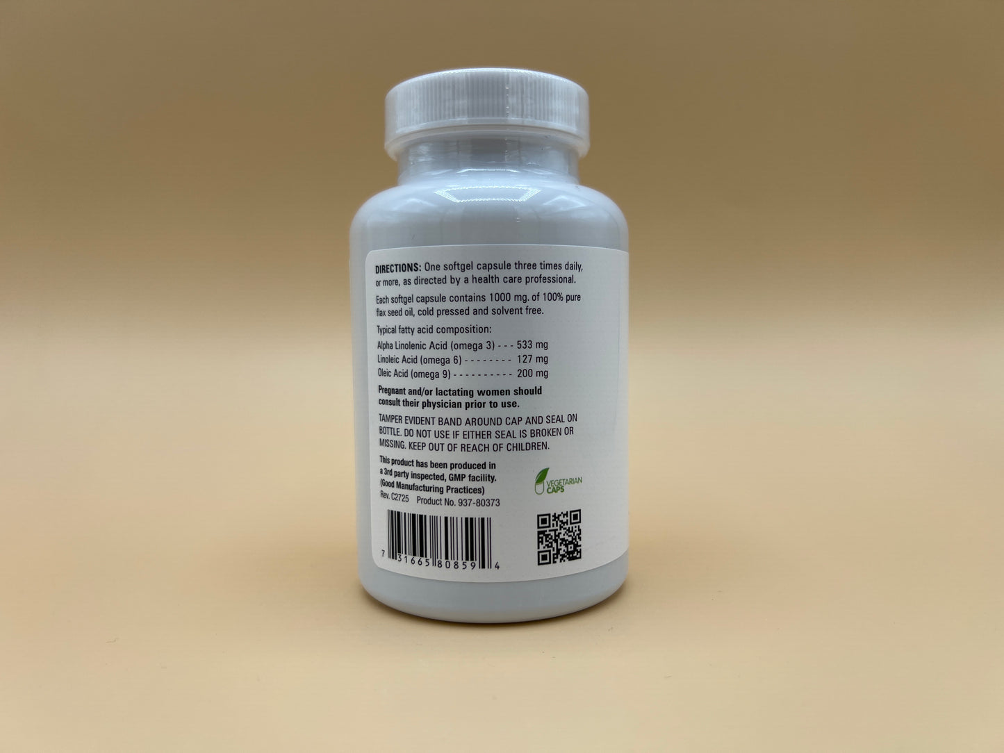 Omega 3 from Flaxseed 90 Softgels (100% Virgin Flax Oil) Capsules by Nature's Source