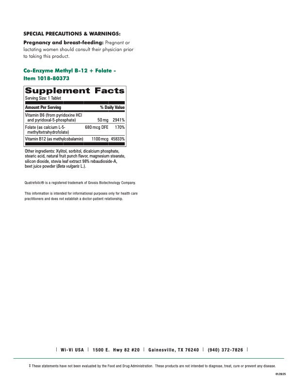 Methyl B-12 + Folate - Active B12 & Methyl folate Supplement
