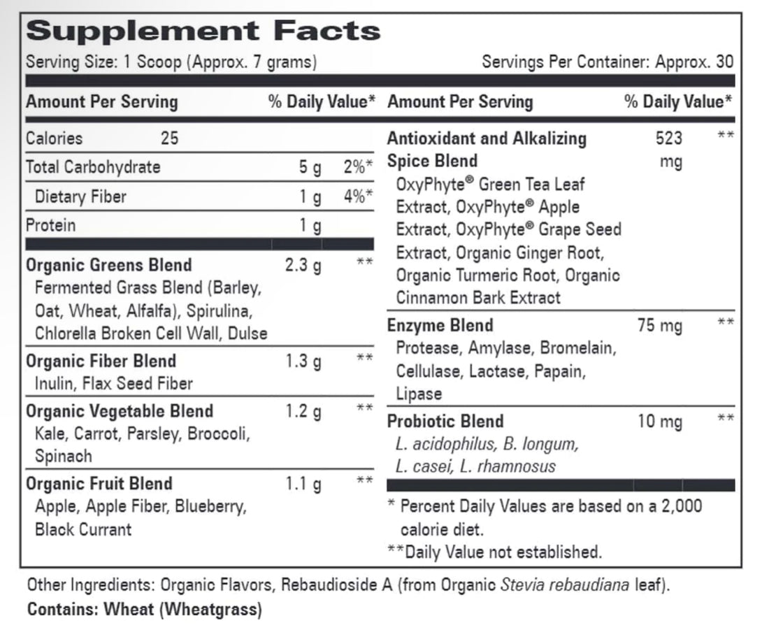 Daily Alkalizing Super Greens - Organic Fermented Fruits & Vegetables