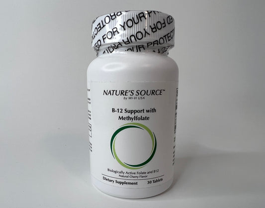 B-12 Support with Methylfolate - Biologically Active Folate & B12- Natural Cherry Flavor