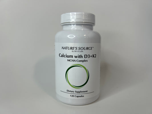 Calcium with D3 + K2  MCHA Complex  (120 Capsules) by: Nature's Source