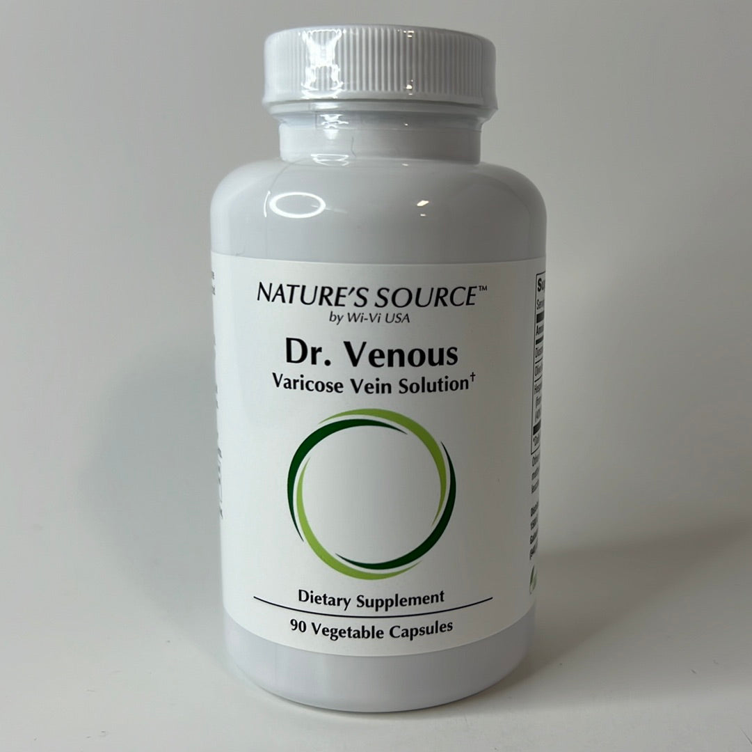 Dr. Venous - Varicose Vein Solution 90 Vegetable Capsules - Nature's Source by Wi-Vi USA