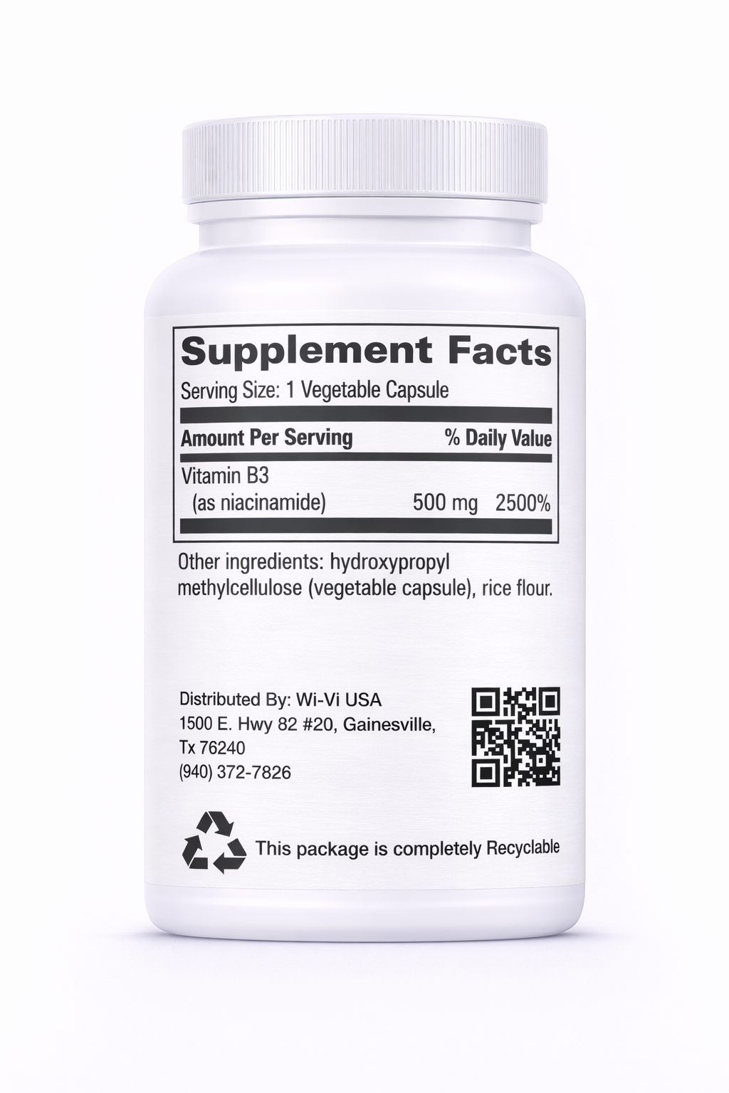 Niacin 500mg No Flush - Inositol Hexanicotinate for Heart Health