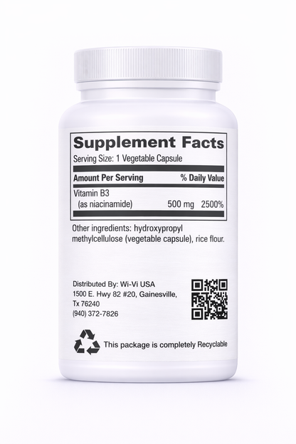 Niacin 500mg No Flush - Inositol Hexanicotinate Cardiovascular Wellness