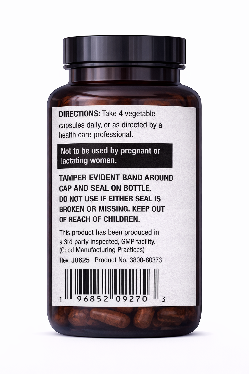 Bottle of EmDefense Immunity & Respiratory Support supplements with label on a white background