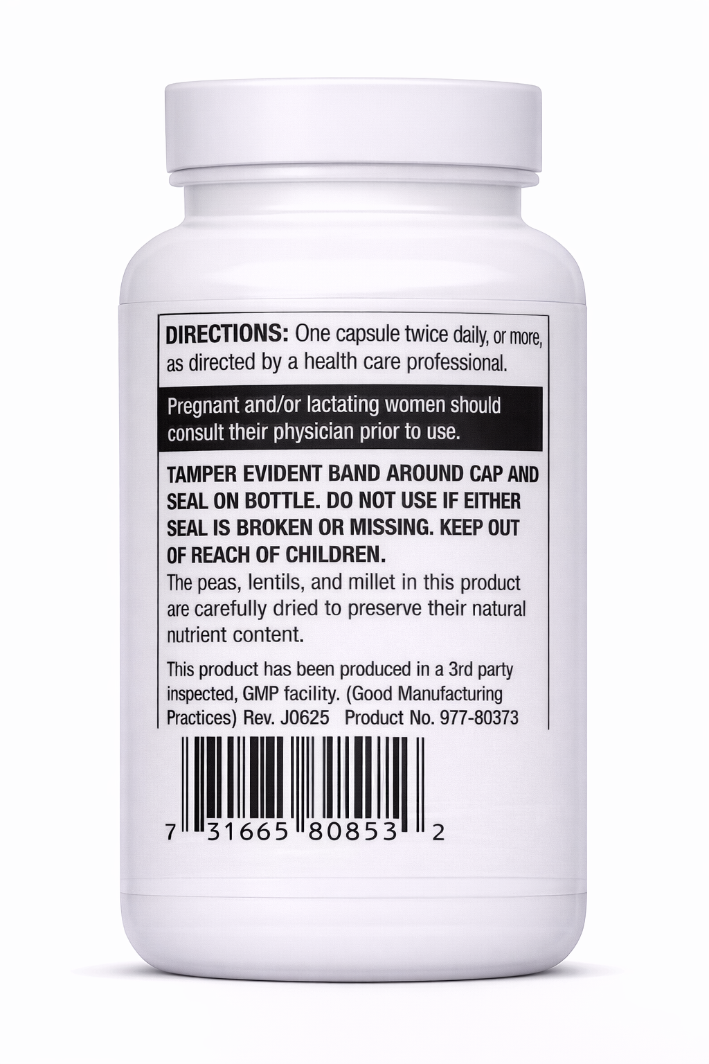 White Zinc Picolinate 30mg pill bottle with black text and a barcode on a white background