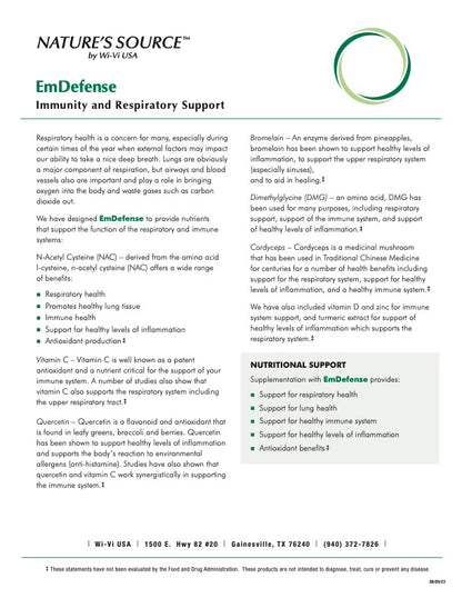 Detail Sheet For EmDefense
