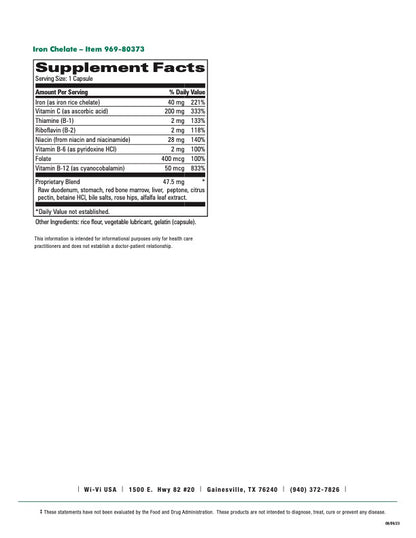 Iron Chelate - Gentle Iron Peptonate with B Vitamins & Vitamin C