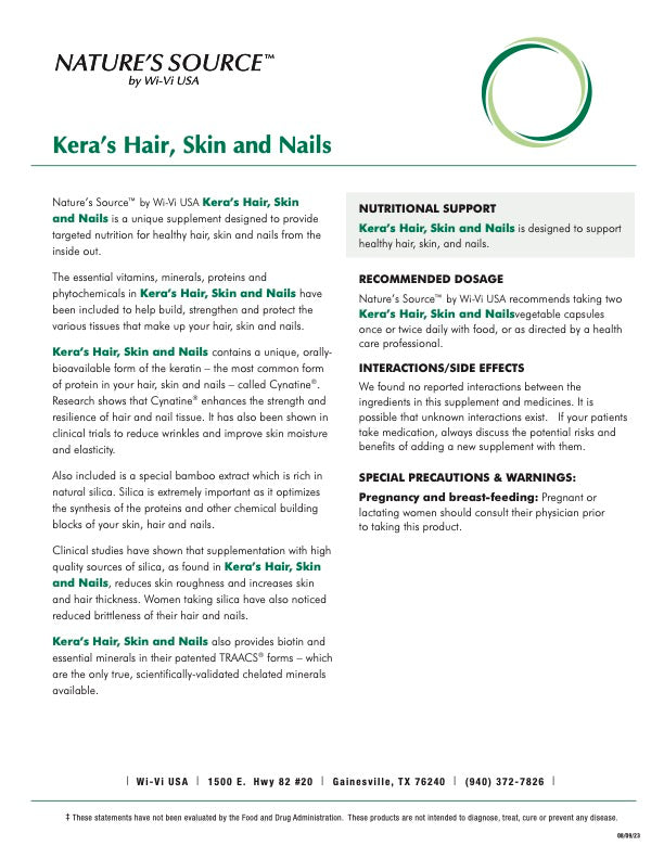 Kera's Hair Skin and Nails w/ Cynatine HNS by: Wi-Vi USA