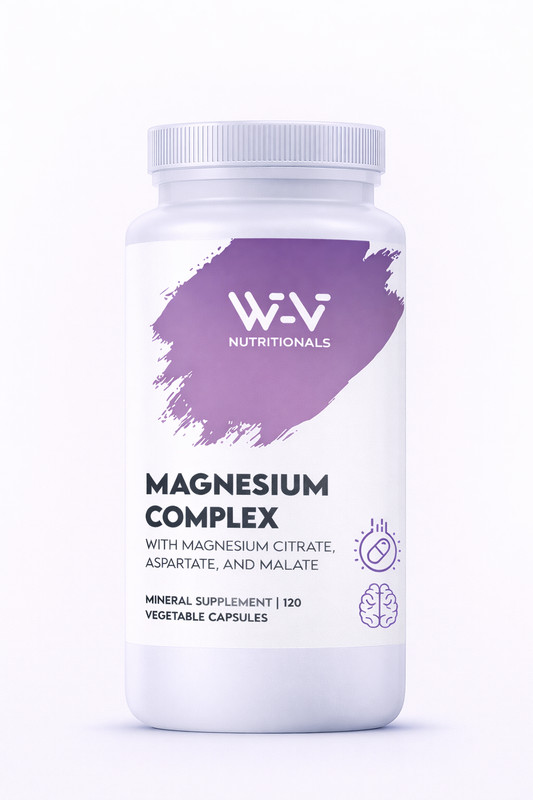 W-V Nutritionals Magnesium Complex supplement bottle on a white background