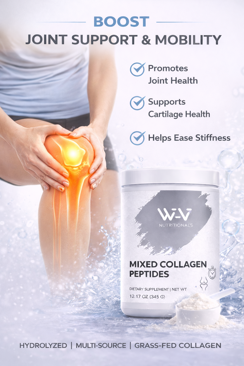 Mixed Collagen Peptides Powder - Hair, Skin & Nails Support