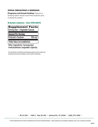 N-Acetyl-L-Cysteine (NAC) 600mg - Antioxidant & Cellular Wellness Support