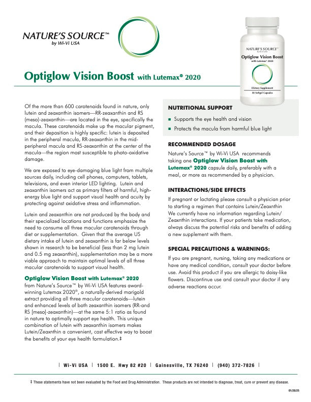 Optiglow Vision Boost with Lutemax 2020 - 30 Capsules