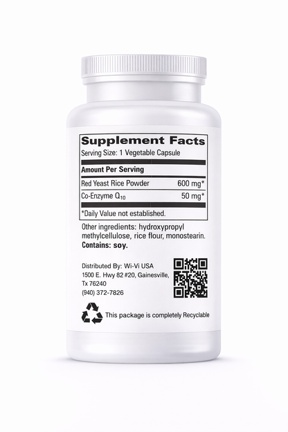 Supplement bottle with label on a white background