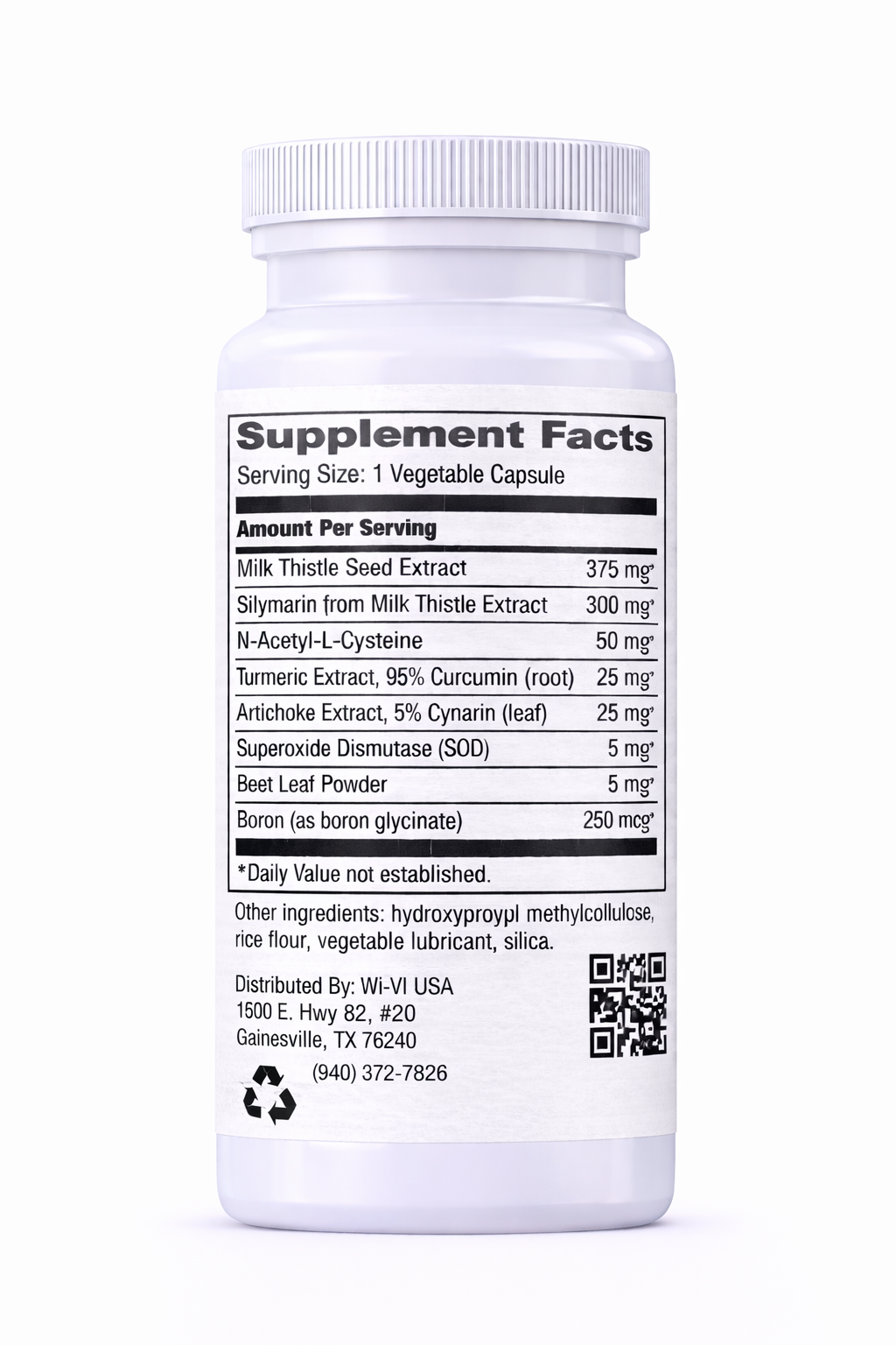 Milk Thistle Blend Supplement bottle with label on a white background