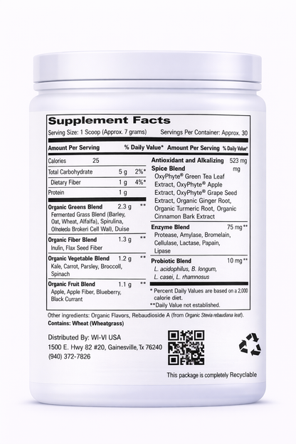 Supplement container with label showing supplement facts on a white background