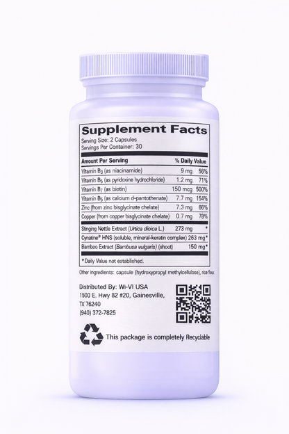Keras Supplement bottle by wi-vi with label on a white background