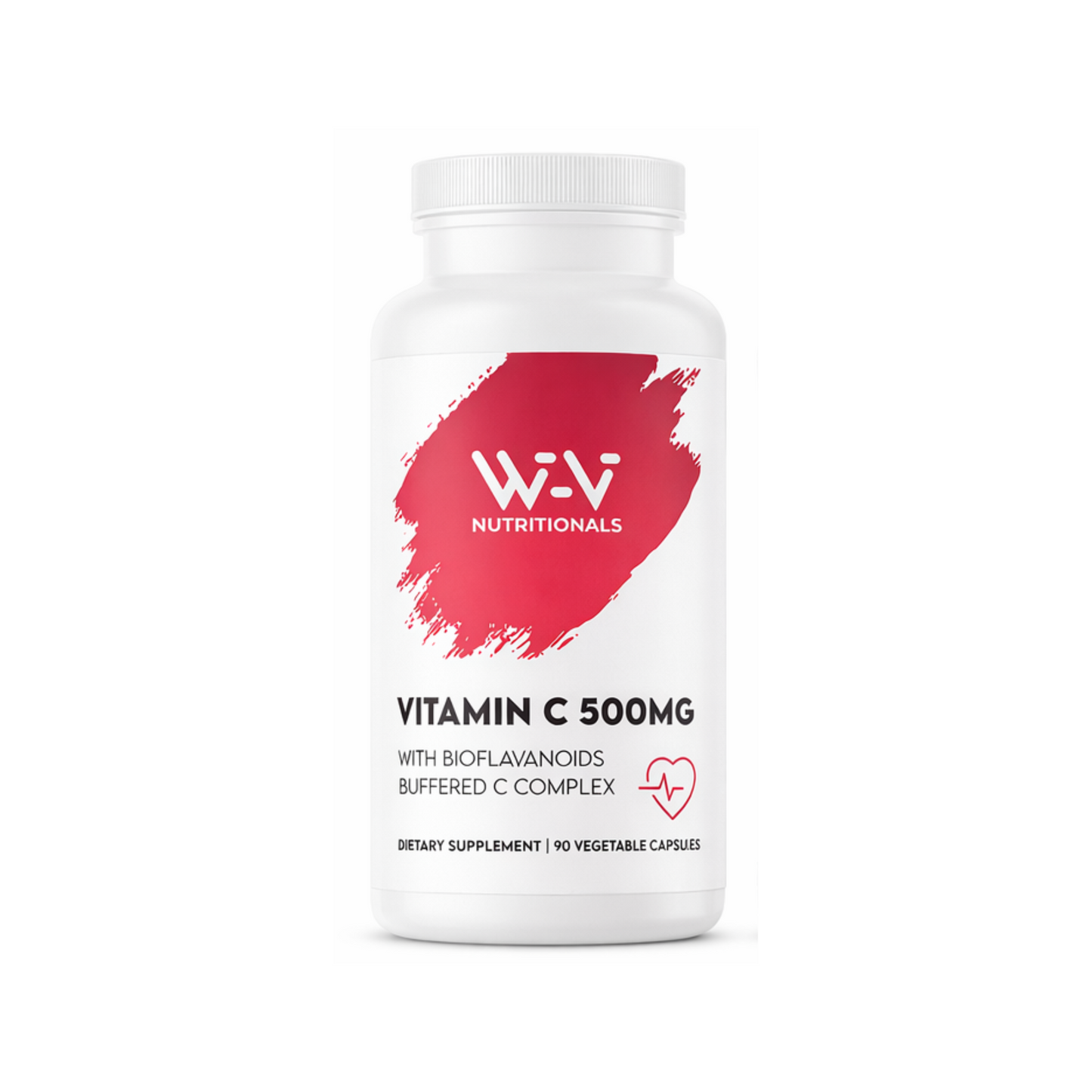 Vitamin C 500mg Supplement bottle labeled Wi-Vi Nutrionals Vitamin C 500MG' on a white background