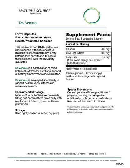 Venous Vein Health - Natural Circulatory & Vein Support Supplement