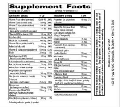 VitaSynergy Mineral Formula - Complete Multivitamin 90 Capsules