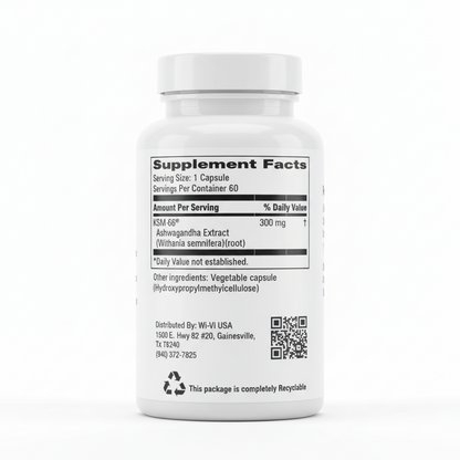 Supplement bottle with label on a white background